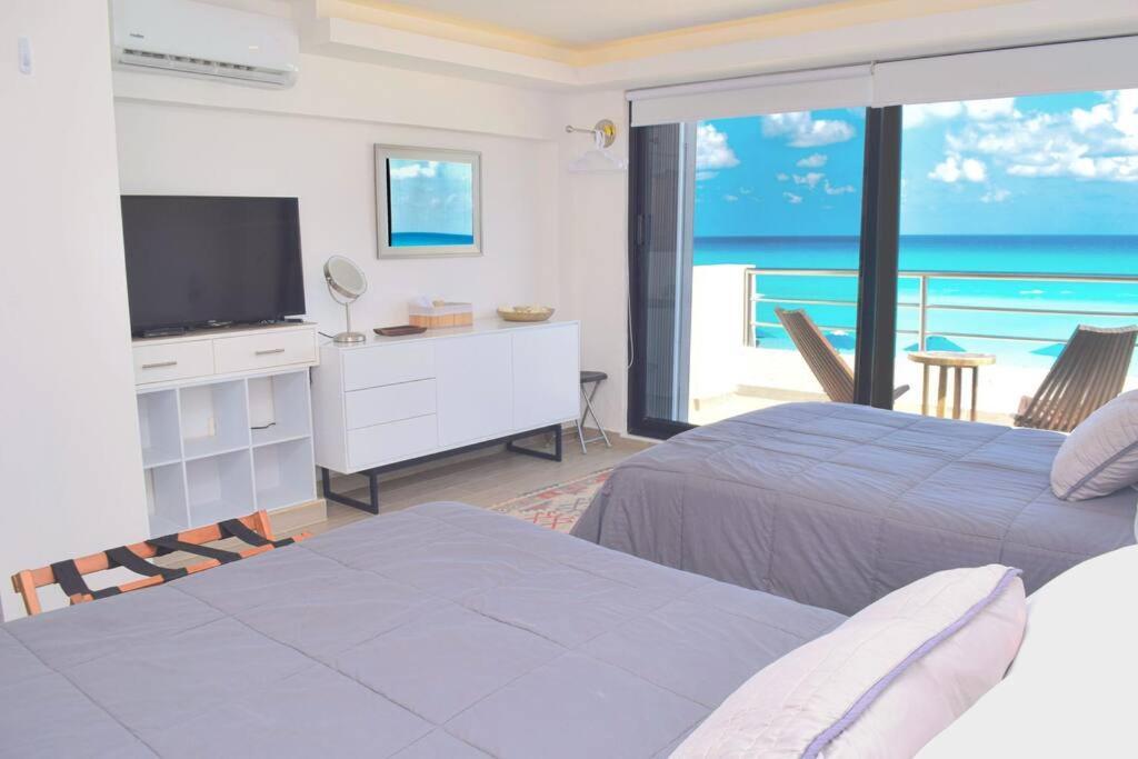 Ocean Front Villa Marlin, Best Location In Hotel Zone #109 Cancún Exteriér fotografie